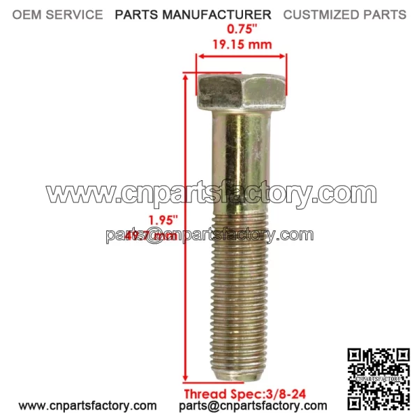 7521149 7520340 Front or Rear Control Arm Bolt For Polaris Sportsman 570 16-2020 - Image 2