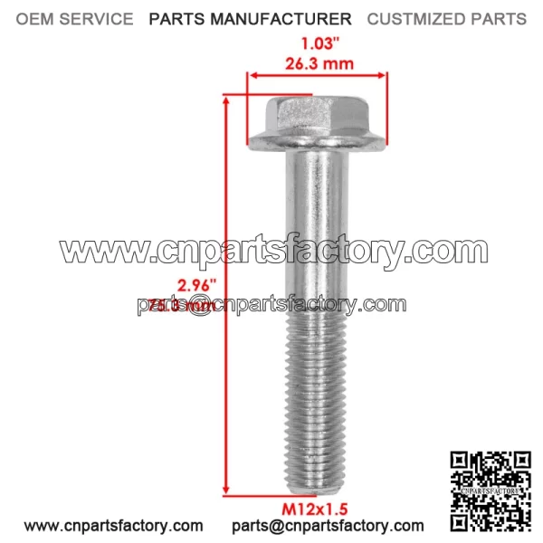 7520477 Front or Rear Suspension Bolt For Polaris RZR XP XP4 Turbo S 2017-2021 - Image 2
