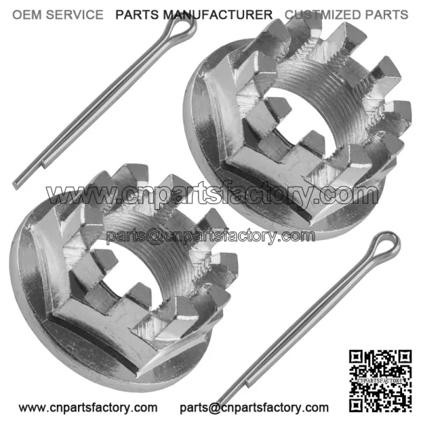 Set of 2 Rear Axle Nuts W/Pin For Honda TRX450S TRX450ES Foreman 450 1998-2001