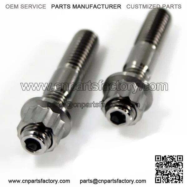 YFZ450 YFZ 450 Ti Exhaust Studs Bolt Heavy Duty Titanium Head Pipe Stud Bolt Kit - Image 2