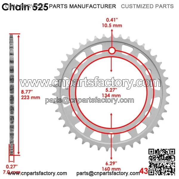 Drive Chain & Sprocket for Husaberg FC501 1994 / FC600 1994 23801-MEE-D00 - Image 3