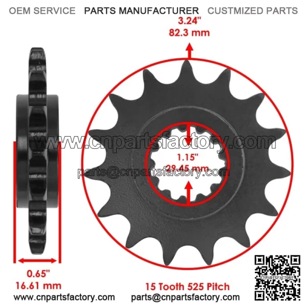 Front Rear Drive Chain Sprocket for Husaberg FE350 FC499 1992 23801-MJE-D00 - Image 2