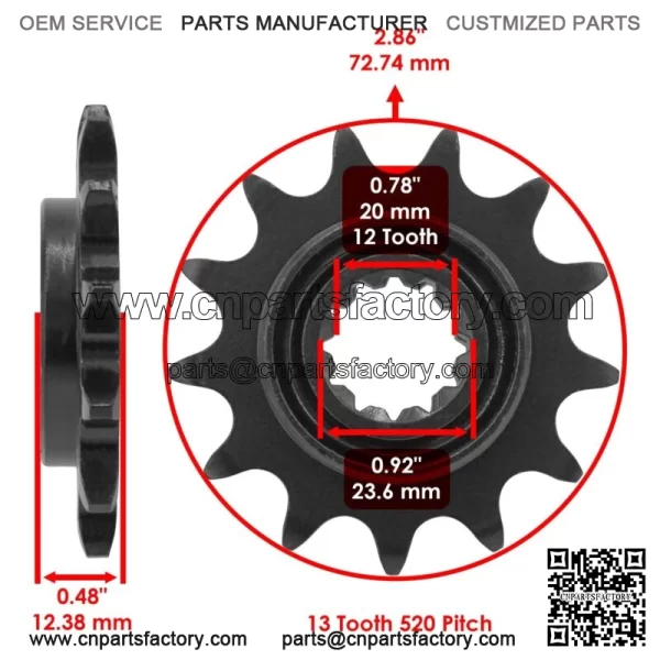 Drive Chain & Sprockets for Honda CRF450L 2019-2020 40530-KA3-831 40530-KA4-733 - Image 2