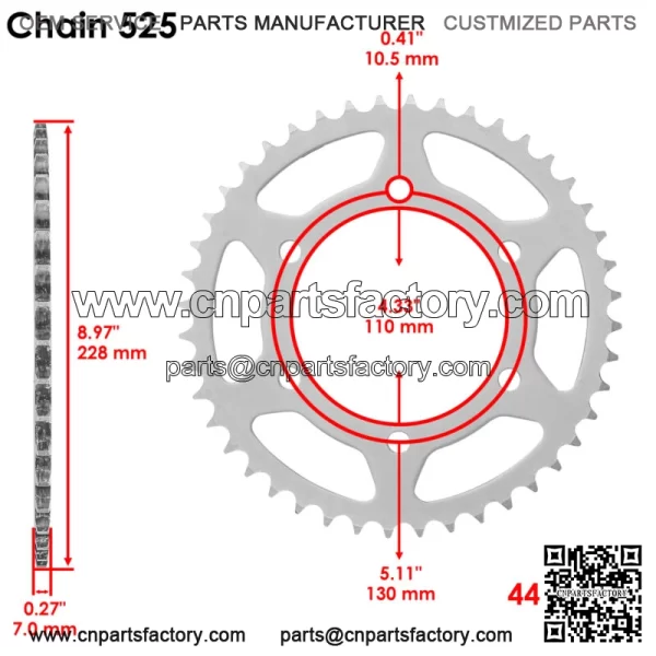 Drive Chain & Sprockets For Suzuki GSXS1000 2016-2024 27600-33E50-116 - Image 2