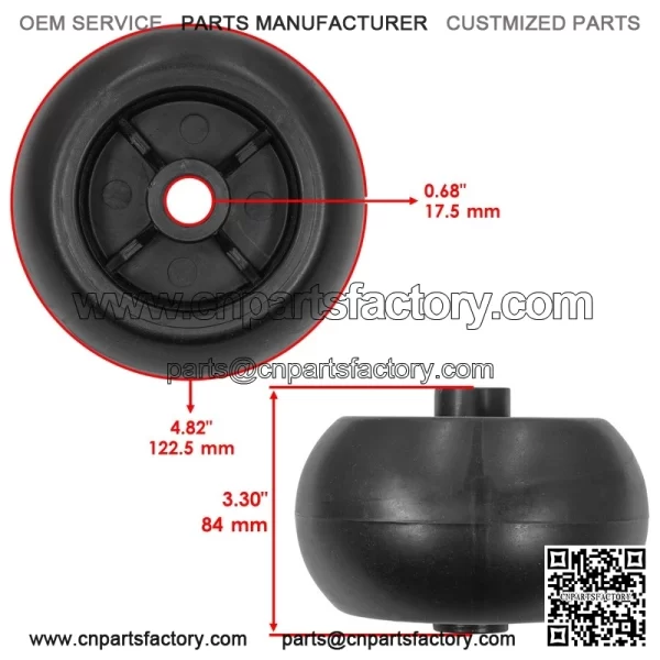 300365J Deck Wheel Roller for Dixie Chopper Eagle / Eagle HP 2018 Mower - Image 2