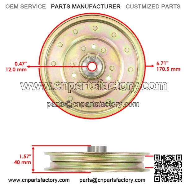 605463 48" 54" 60" Deck Idler Pulley For Hustler RD Fastrak / Raptor SDX - Image 2