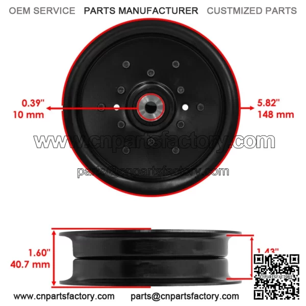 1757823YP 7034422SM 48" 52" Deck Pulley For Snapper ZT 21548 ZT 21552 ZT 2348 - Image 3
