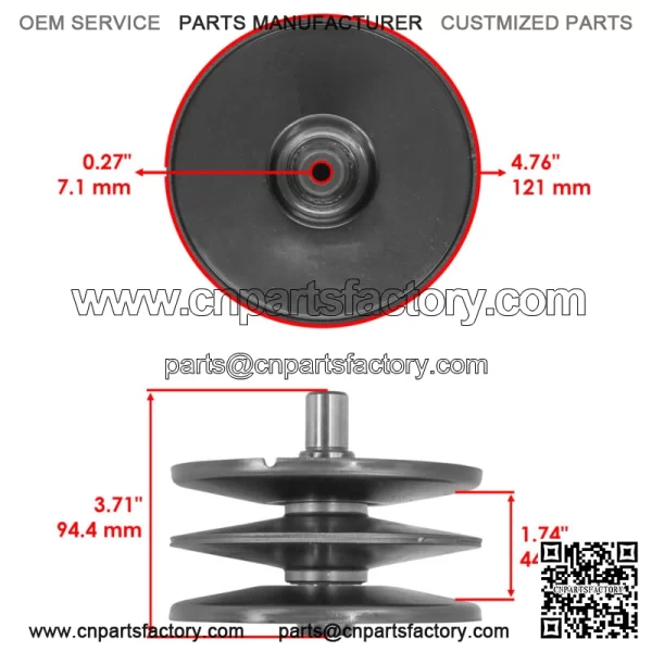 956-04002 956-04015 756-0981 756-04209 Drive Pulley & Belt For Cub Cadet LT1040 - Image 3