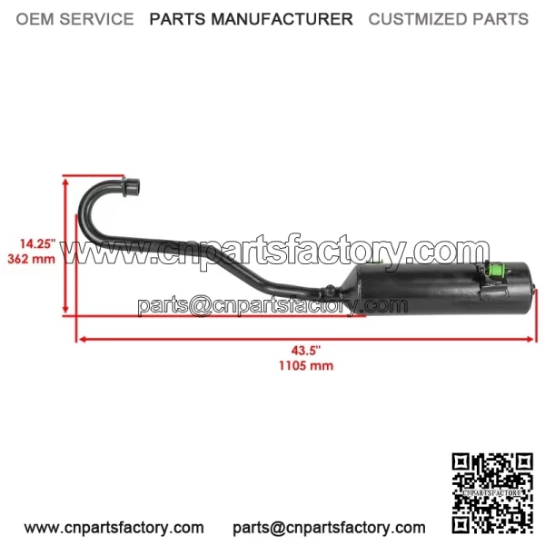 18300-HR3-A20 Exhaust Muffler For Honda FourTrax Rancher Foreman 4x4 2014-2024 - Image 2