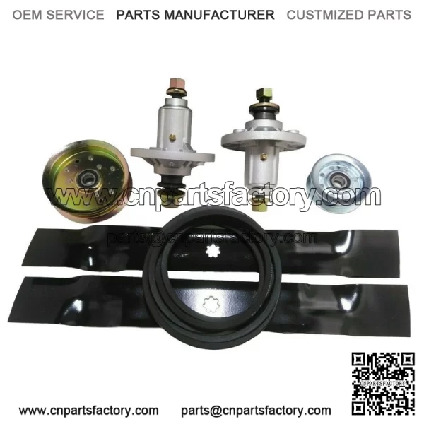 42" Mower Deck Rebuild Kit Fits JD LA115 100 Series Spindles Blades - Image 2