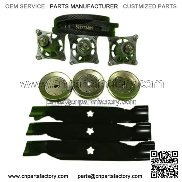 Husqvarna YTH24K48 48" Lawn Mower Deck Rebuild Kit Spindles Blades Belt Pulleys