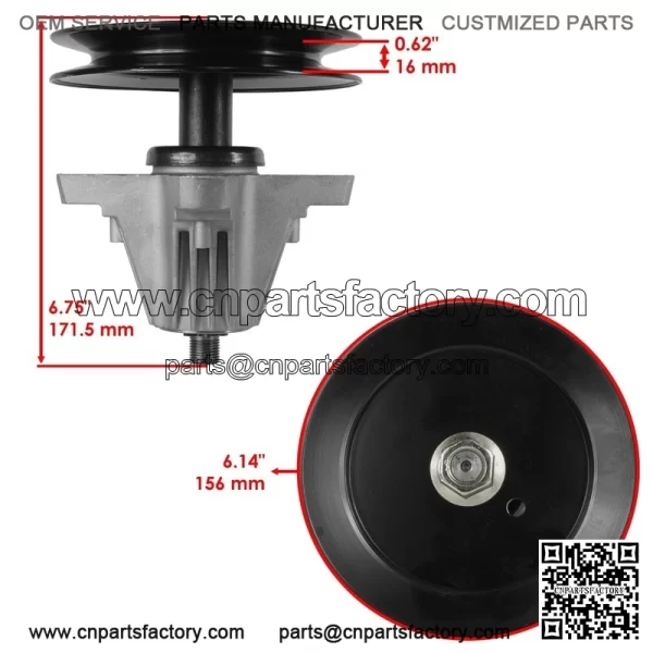42" Deck Spindle Blade Belt Pulley Rebuild Kit for Cub Cadet LTX1040 42" Deck - Image 2
