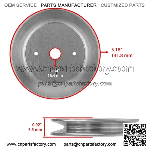 54" Deck Spindle with Pulley & Blade for Dixon D26BH54 960460013 532129861 - Image 3