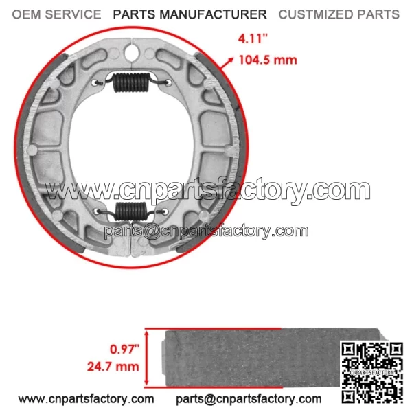 Front or Rear  Brake Shoes for Honda 45120-968-681 06450-178-932 06450-178-932 (For: Honda CT110) - Image 2