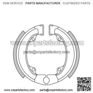 Brand New * * Rear Brake Shoes For HONDA QR50 50cc '83-90