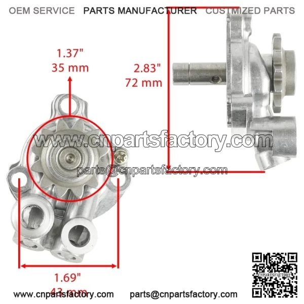 Oil Pump Assembly w/ Rotor fits Yamaha YFZ450 YFZ45LE YFZ450SE YFZ450V 2004-2006 - Image 2