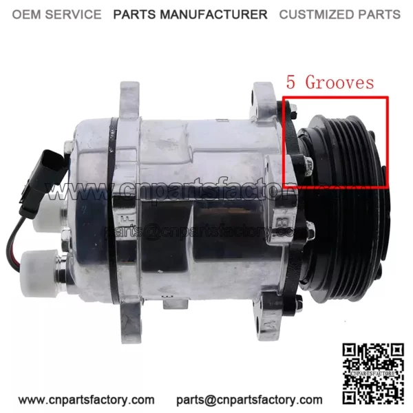 A/C Compressor QP5H11-1812 For Bobcat S550 S570 S590 S595 S650 T550 T590 E32 E35 - Image 2