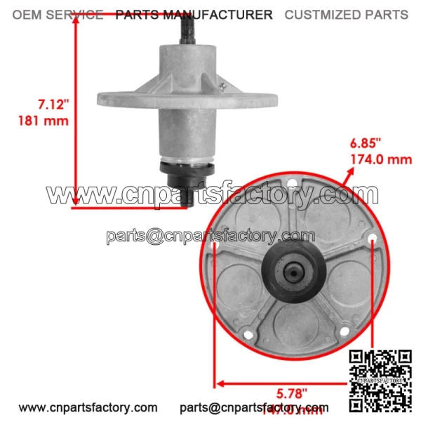 40" 42" Cut Deck Spindle for Murray 405015x92A 40508x92E 42515x92B 42571x8B - Image 2