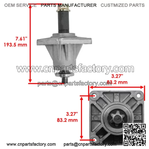 46" Deck Spindles for MTD Huskee 13AX615H731 13AX775H031 13AX775H231 13BX775H031 - Image 2