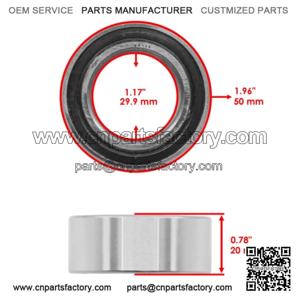 Front Knuckle Bearing For Honda Rancher 350 TRX350FM TRX350FE 2000-2006 30x50x20 - Image 2