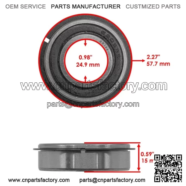 M96706 AM102888 M129036 24H1447 Front Wheel Bearing Kit For John Deere X540 X590 - Image 3