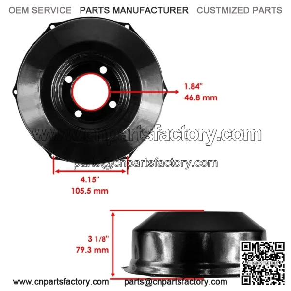 43620-HP5-600 Rear Brake Drums & Seals For Honda Rancher 420 TRX420 2007-2013 - Image 3
