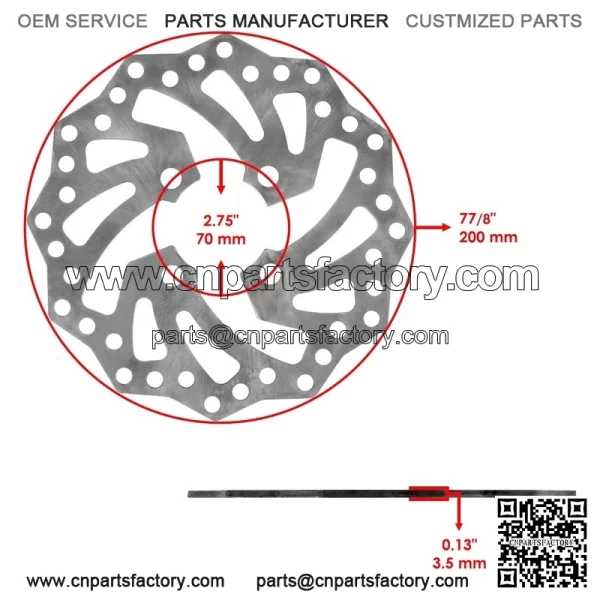 Rear Brake Disc Rotor w/ Pads fits Yamaha YFZ450R / YFZ450RSE Special 2009-2021 - Image 2