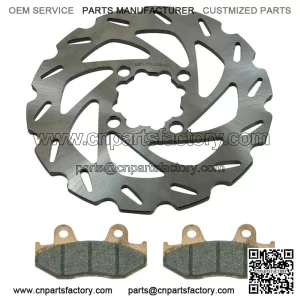 Rear Wave Disc Brake Rotor & Pads for Yamaha YFZ450, YFZ450R & YFZ450X 2006-2023