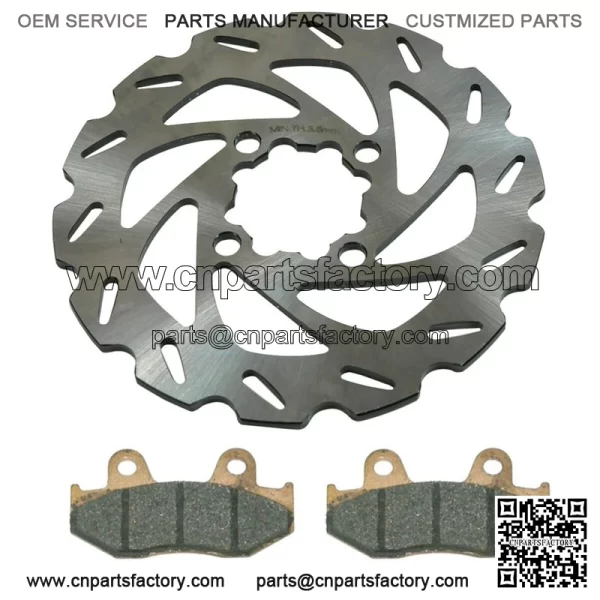 Rear Wave Disc Brake Rotor & Pads for Yamaha YFZ450, YFZ450R & YFZ450X 2006-2023