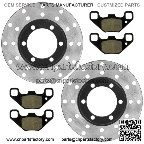 0454412 Front Brake Disc & Pads For Polaris RZR 170 2009-21 Left & Right