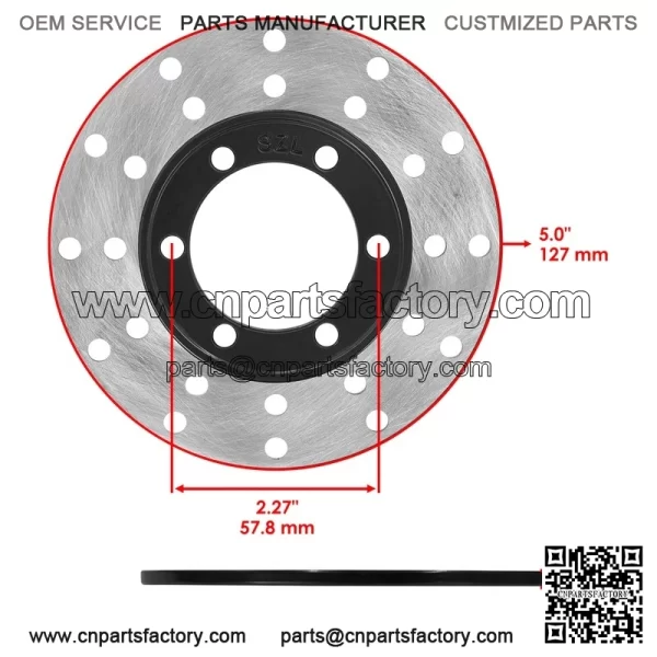 0454412 Front Brake Disc & Pads For Polaris RZR 170 2009-21 Left & Right - Image 2