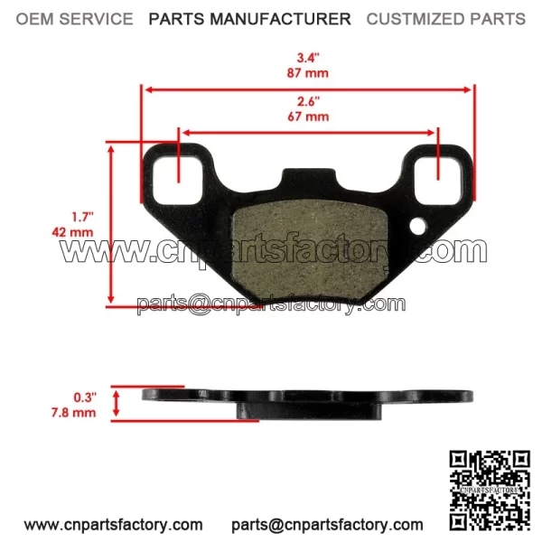 0454412 Front Brake Disc & Pads For Polaris RZR 170 2009-21 Left & Right - Image 3
