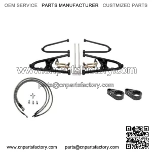 TRX 450R A Arms +2.5 +1 Chromoly Adjustable Brake lines Clamps