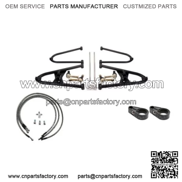 TRX 450R A Arms +2.5 +1 Chromoly Adjustable Brake lines Clamps