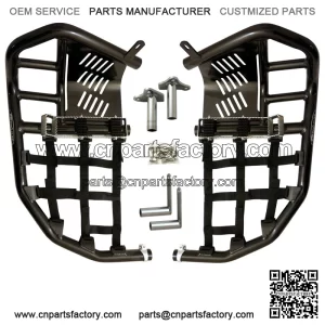 Yamaha YFZ 450 Nerf Bars  Pro Peg Heel Guard  Alba Racing  Black Black 199 T7 BB