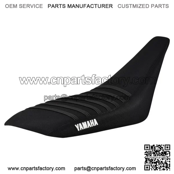 Yamaha YFZ 450 Gripper Seat Cover 2004-2013    all BLACK / BLACK ribs LOGO #200