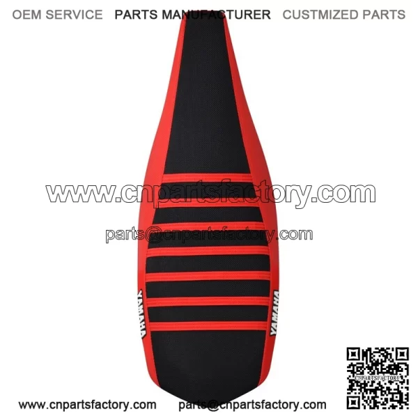 Yamaha YFZ 450 Gripper Seat Cover  2004-2013  RED/BLACK/RED ribs LOGO #200 - Image 3