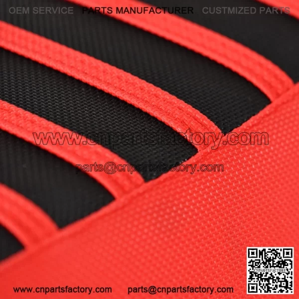 Yamaha YFZ 450 Gripper Seat Cover  2004-2013  RED/BLACK/RED ribs LOGO #200 - Image 4