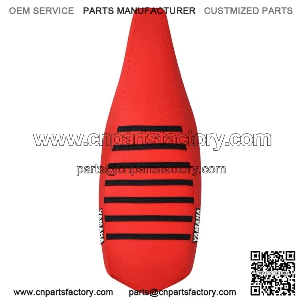 Yamaha YFZ 450 Gripper Seat Cover 2004 - 2013  all RED/BLACK ribs LOGO #200 - Image 3