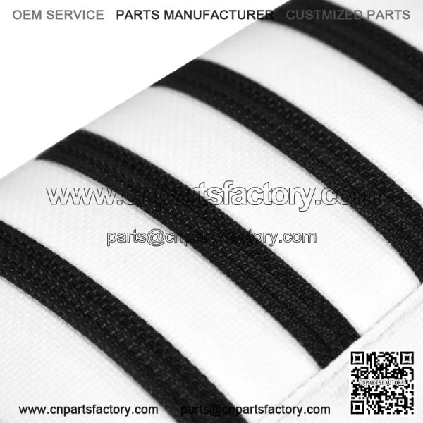 Yamaha YFZ 450 Gripper Seat Cover 2004-2013  all WHITE/ BLACK ribs LOGO #200 - Image 4