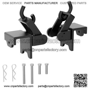 Heavy Duty Weight Distribution Hitch Hookup Bracket - Trailer Hitch Accessory, 2-Pack Black Steel Replacement Parts for RV Trailers