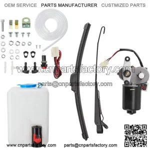 12V Electric Windshield Wiper Motor Kit for Can-Am Maverick X3 ?C Includes Washer Bottle