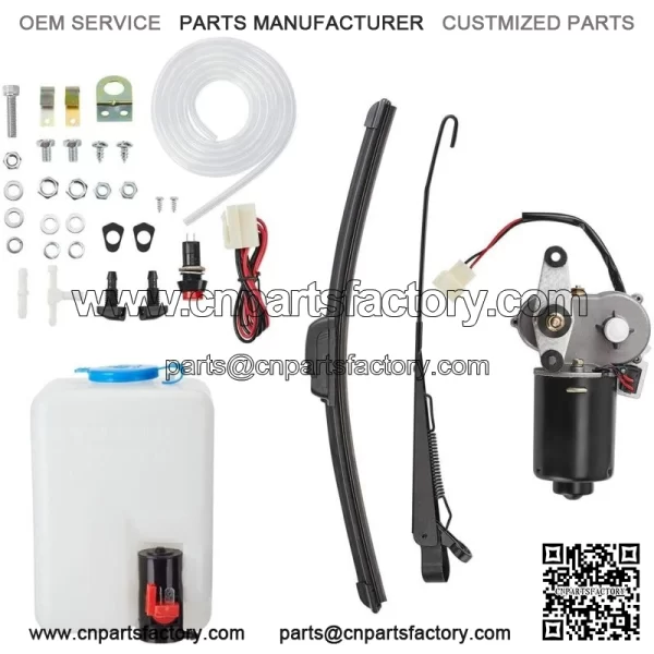 12V Electric Windshield Wiper Motor Kit for Can-Am Maverick X3 ?C Includes Washer Bottle